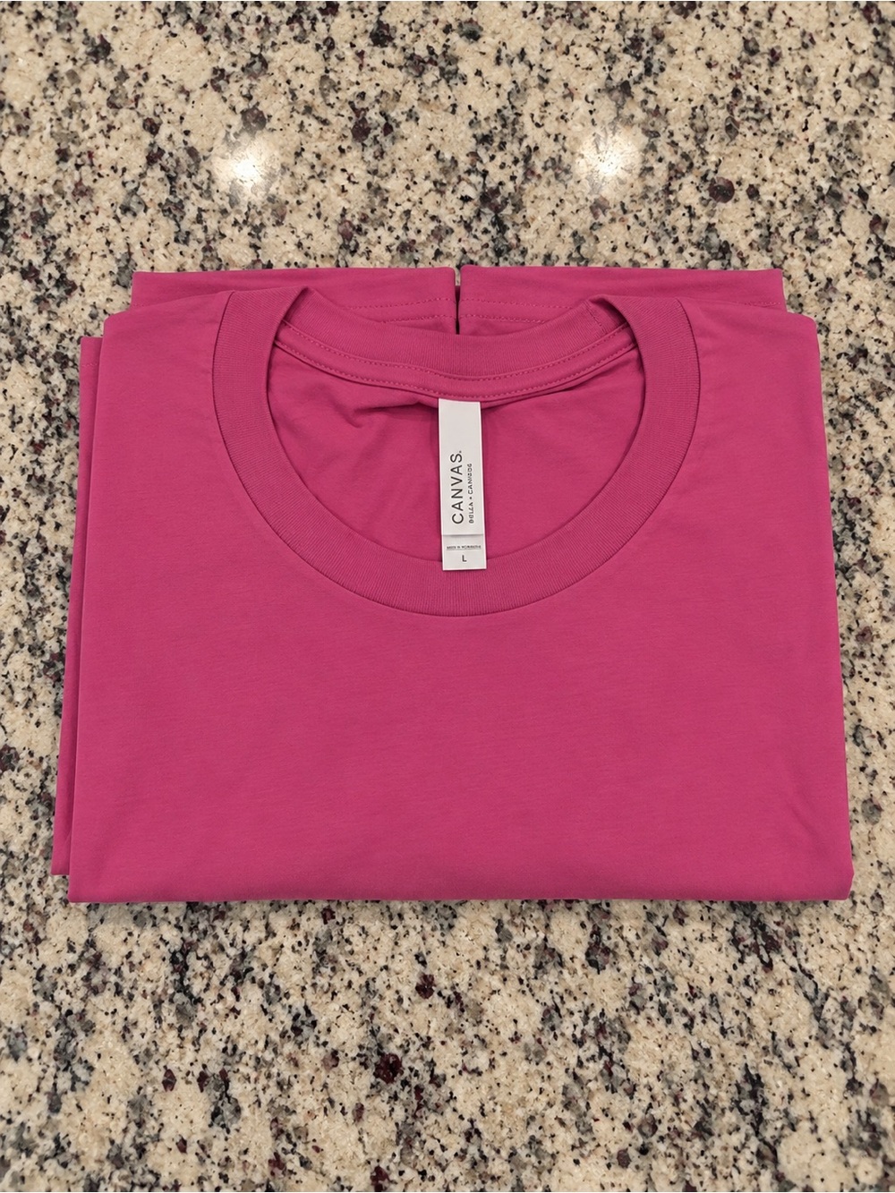 Bella+Canvas Unisex Berry Pink Short Sleeve Crewneck HTV T-Shirt Size Large L